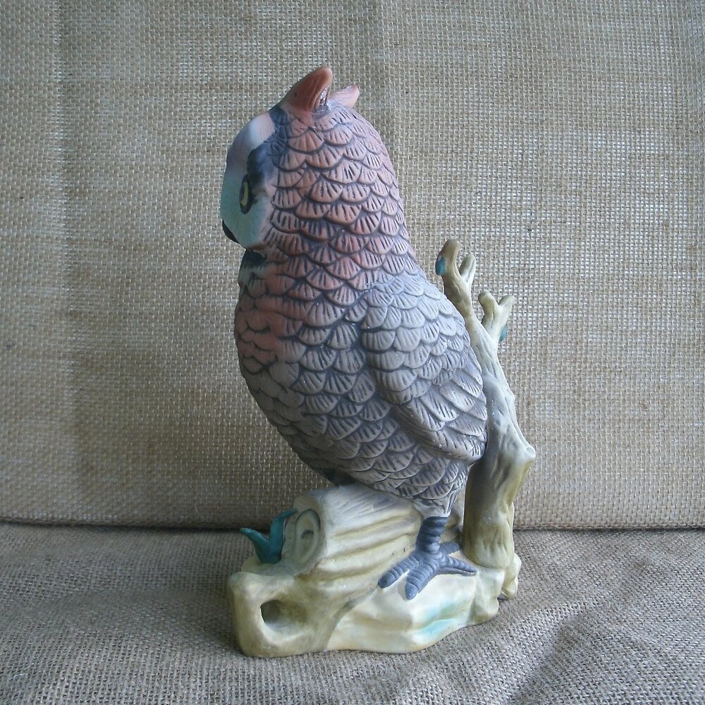 Vintage Large Homco Brown Owl Porcelain Figurine - Picture 4 of 16